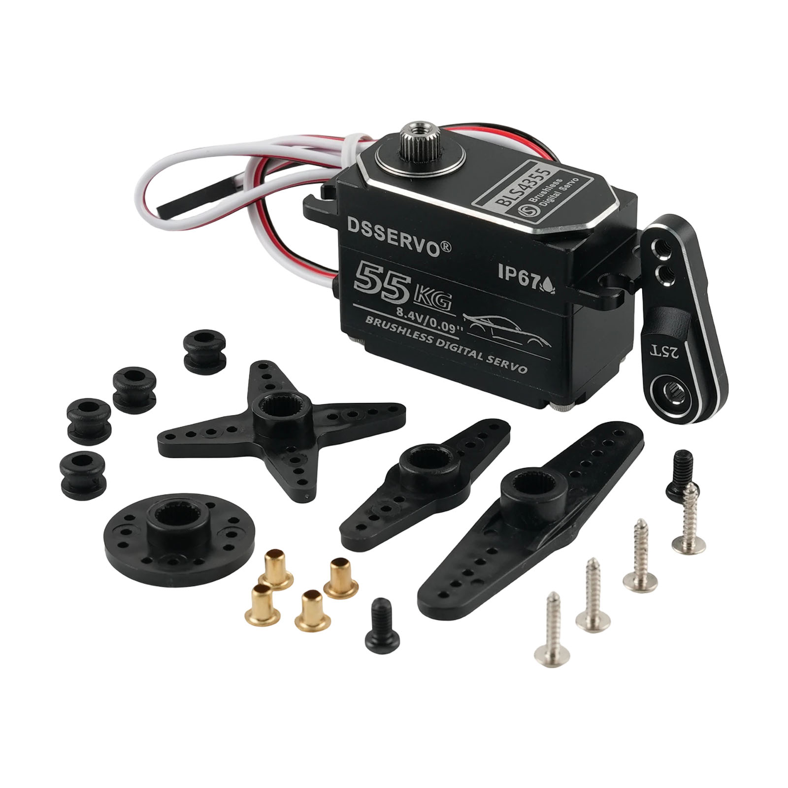 Rc Car Servo - Dsservo BLS4355 55KG 로우 프로파일 올메탈