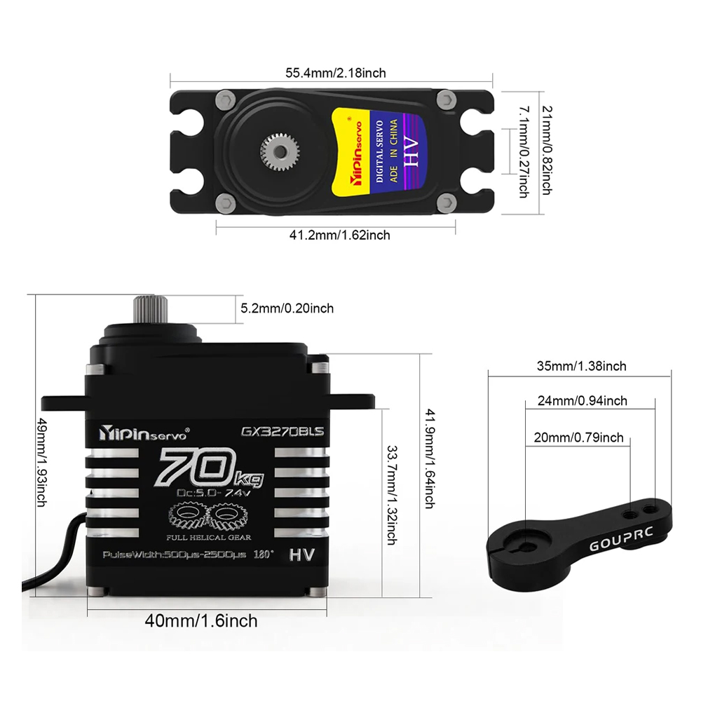1/2PCS 70KG 대형 토크 브러시리스 모터 디지털 - Rc Car Servo 리뷰 및 가격