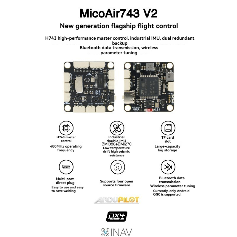 MicoAir743 V2 비행 컨트롤러 듀얼 IMU 블 - Betaflight Flight Controller 리뷰 및 가격
