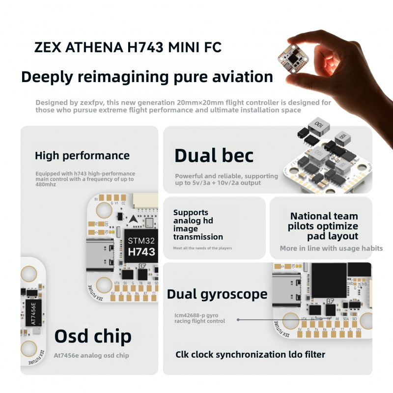 ZEX ATHENA H743 미니 플라이트 컨트롤러 8 - Betaflight Flight Controller 리뷰 및 가격