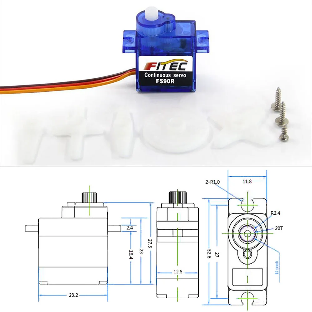 Feetech 미니 FS90R 마이크로 서보 360 학 - Rc Car Servo 리뷰 및 가격