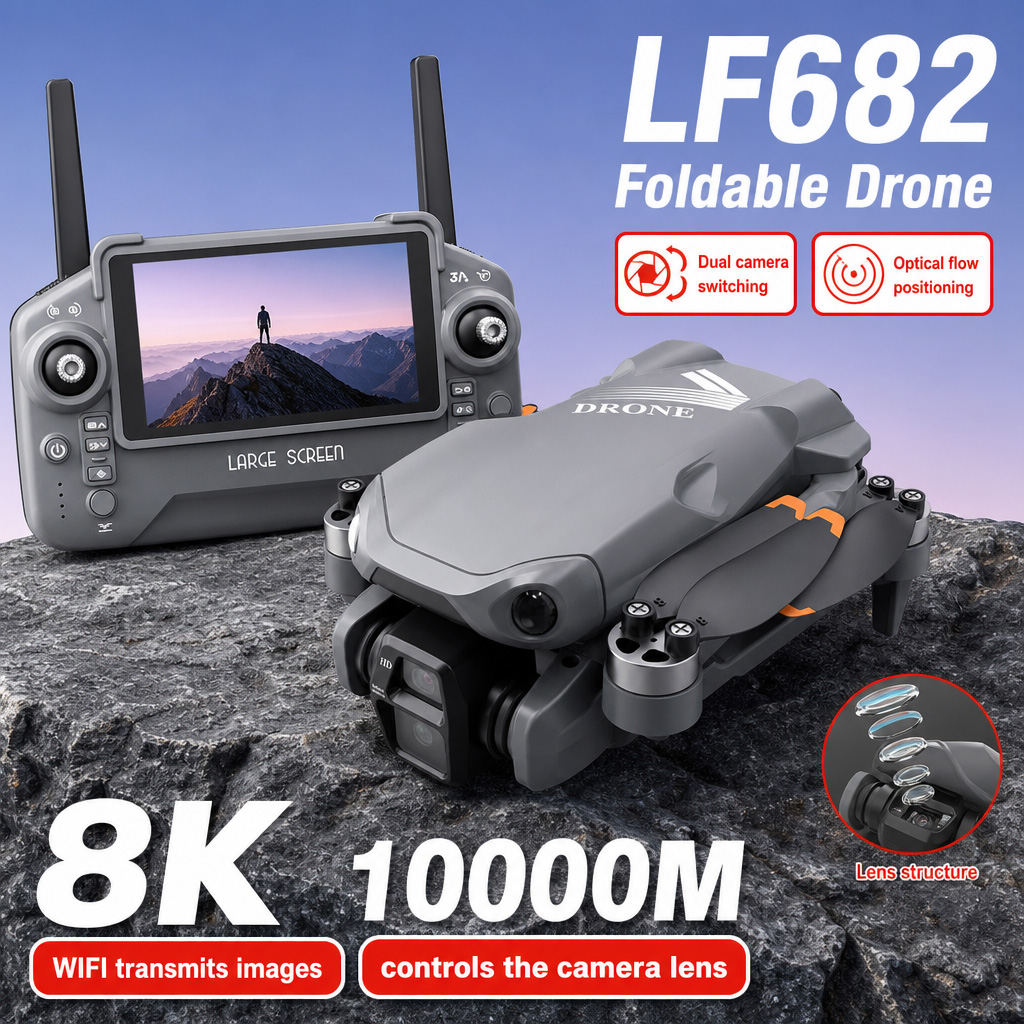 항공 사진 촬영 LF682 드론 8K HD 듀얼 카메라 - Drone Dji Rc 3 리뷰 및 가격