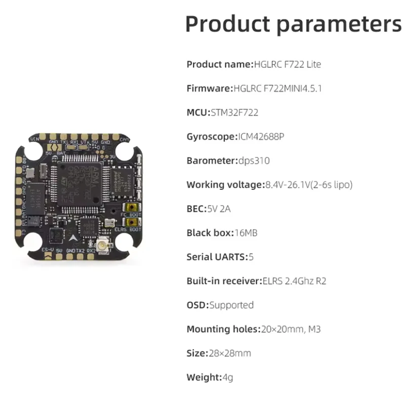 HGLRC SPECTER F722 Lite 비행 컨트롤 - Betaflight Flight Controller 리뷰 및 가격