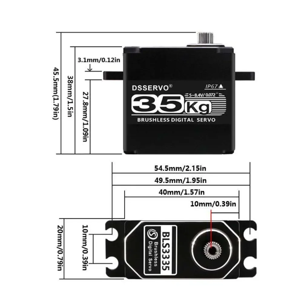 35KG BLS3335 디지털 서보 모터 고속 브러시리 - Rc Car Servo 리뷰 및 가격