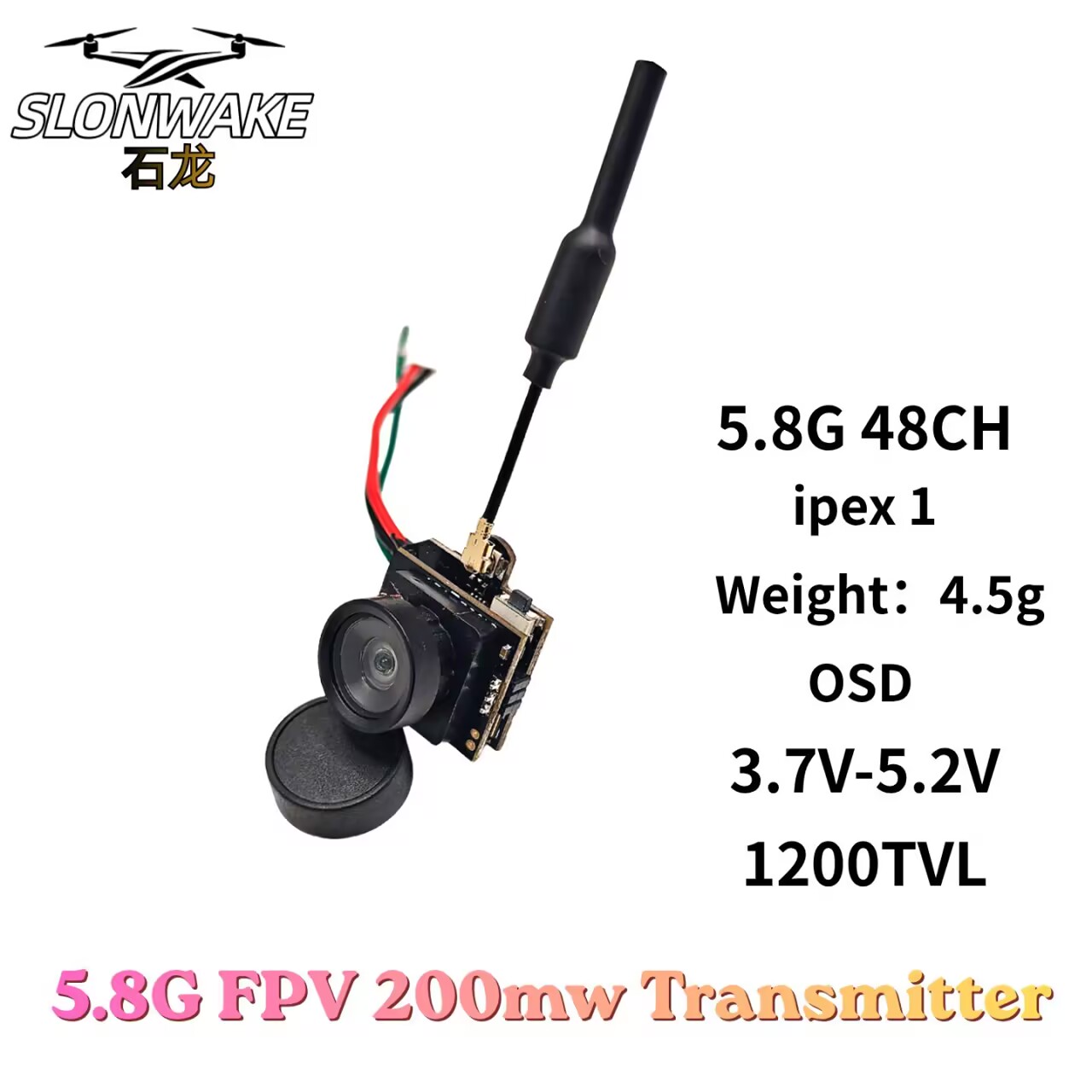 SLONWAKE 5.8G 아날로그 VTX 전송 카메라  - Drone Rc With Camera 리뷰 및 가격