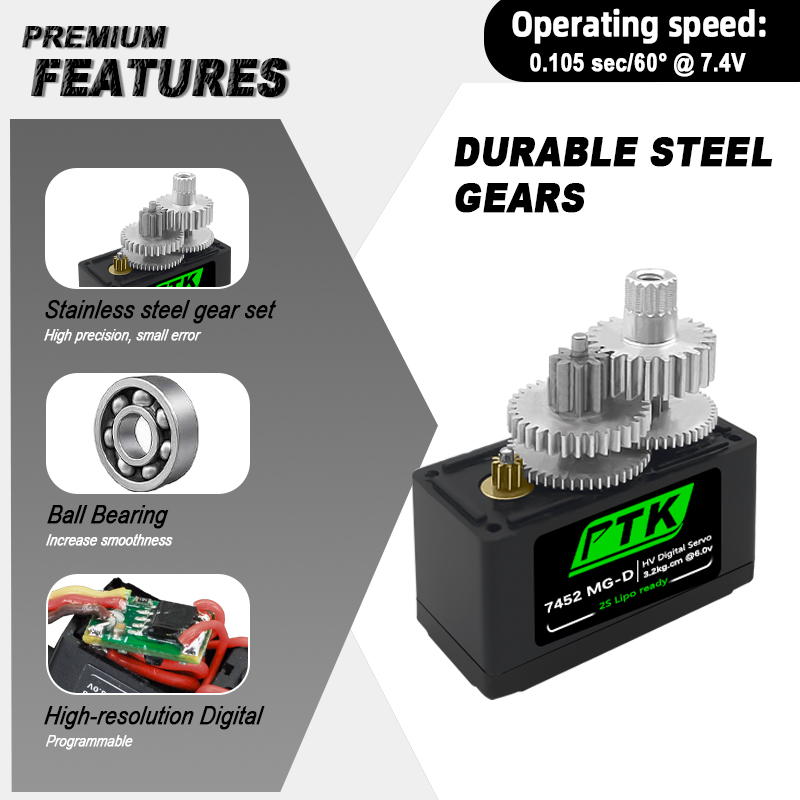 PTK 7452 MG-D 9g 디지털 서보 메탈 기어  - Rc Car Servo 리뷰 및 가격